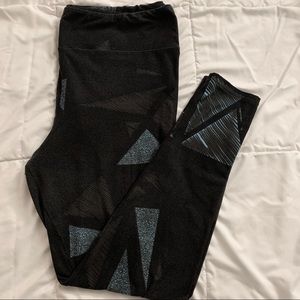 LuLaRoe Leggings TC Tall & Curvy - Black & Teal